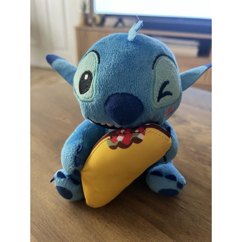 Disney Lilo & Stitch Stitch Mini Plush Winking Holding Taco w/ Heart Pillow